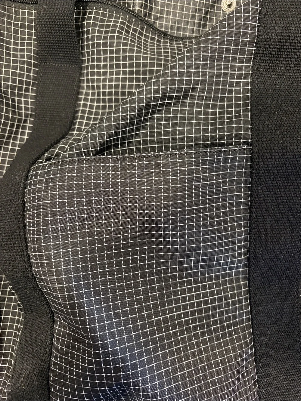 Jack Spade Warren Street NY Packable Duffel Travel Bag Black Grid Check